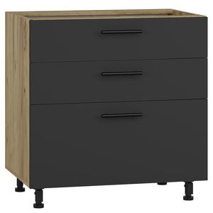 HALMAR Vento D3S H-80/82 dolná kuchynská skrinka dub craft / antracit vyobraziť