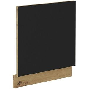KONDELA Monro ZM dvierka na umývačku 57x59, 6 cm čierna / dub artisan vyobraziť