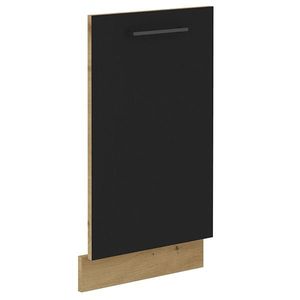 KONDELA Monro ZM dvierka na umývačku 71, 3x44, 6 cm čierna / dub artisan vyobraziť
