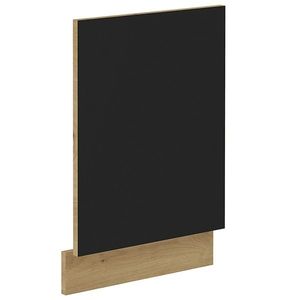 KONDELA Monro ZM dvierka na umývačku 57x44, 6 cm čierna / dub artisan vyobraziť