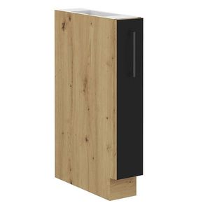 KONDELA Monro 15 D CARGO dolná kuchynská skrinka čierna / dub artisan vyobraziť