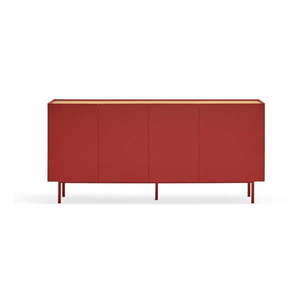 Červená nízka komoda v dekore duba 165x78 cm Arista – Teulat vyobraziť