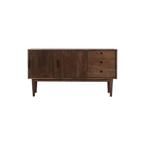 Tmavohnedá nízka komoda z masívneho dreva 150x80 cm Bitika – Light & Living vyobraziť
