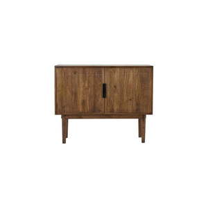 Tmavohnedá nízka komoda z masívneho dreva 100x80 cm Bitika – Light & Living vyobraziť