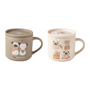 Béžovo-svetlohnedé porcelánové hrnčeky v súprave 2 ks 35 ml – Brandani vyobraziť
