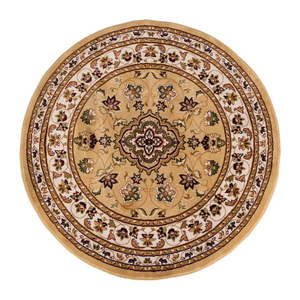 Béžový okrúhly koberec ø 133 cm Sherbone – Flair Rugs vyobraziť