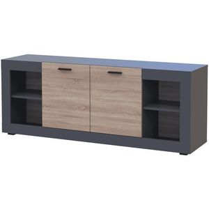 NABBI Dolin CH-2D dvojdverová komoda grafit / dub sonoma vyobraziť