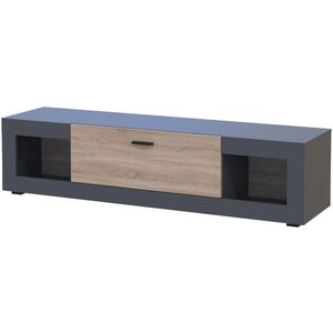 NABBI Dolin TV-B2 tv stolík grafit / dub sonoma vyobraziť