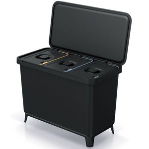 NABBI NKS45W3 odpadkový kôš na triedený odpad 30 l čierna vyobraziť