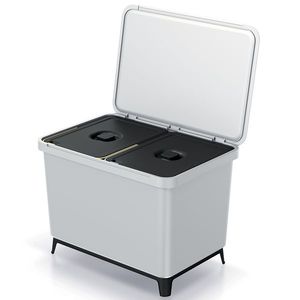 NABBI NKS60W2 odpadkový kôš na triedený odpad 46 l popolavá vyobraziť