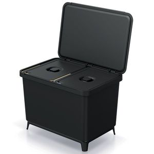NABBI NKS60W2 odpadkový kôš na triedený odpad 46 l čierna vyobraziť