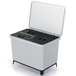NABBI NKS60W3 odpadkový kôš na triedený odpad 43 l popolavá vyobraziť
