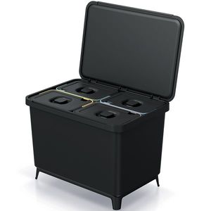 NABBI NKS60W4 odpadkový kôš na triedený odpad 40 l čierna vyobraziť