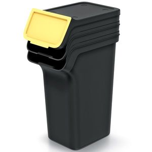 NABBI NPW25S3 odpadkový kôš na triedený odpad (3 ks) 25 l čierna vyobraziť