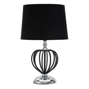 Stolová lampa s textilným tienidlom v čierno-striebornej farbe (výška 44, 5 cm) Darčeky – Mauro Ferretti vyobraziť