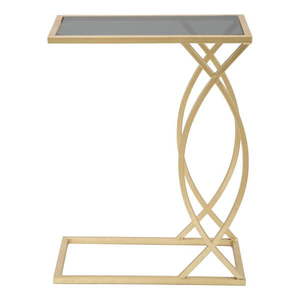 Odkladací stolík so sklenenou doskou 25.5x45.5 cm Glam – Mauro Ferretti vyobraziť