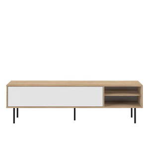TV stolík v dekore duba v bielo-prírodnej farbe 165x40 cm Ampère – TemaHome vyobraziť
