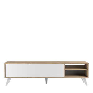 TV stolík v dekore duba v bielo-prírodnej farbe 165x43 cm Prism – TemaHome vyobraziť