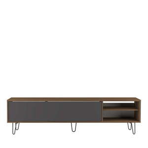 Antracitovo-hnedý TV stolík v dekore orecha 165x44 cm Aero – TemaHome vyobraziť