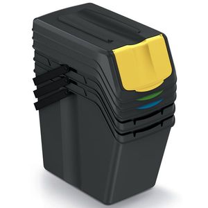 NABBI ISWB25S3 odpadkový kôš na triedený odpad (3 ks) 25 l čierna / kombinácia farieb vyobraziť