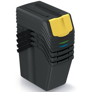 NABBI ISWB25S4 odpadkový kôš na triedený odpad (4 ks) 25 l čierna / kombinácia farieb vyobraziť