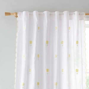 Žltá/biela záclona 140x229 cm Lorna Embroidered Daisy – Catherine Lansfield vyobraziť