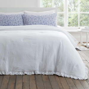 Biely pléd na dvojlôžko 220x230 cm Soft Washed Frill – Bianca vyobraziť