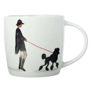 Biely porcelánový hrnček 400 ml Fashion Poodle – Maxwell & Williams vyobraziť