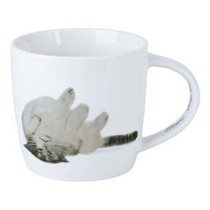 Biely porcelánový hrnček 400 ml Upside Down Cat – Maxwell & Williams vyobraziť