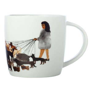 Biely porcelánový hrnček 400 ml Dog Walker – Maxwell & Williams vyobraziť