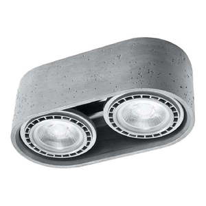 Sivé bodové svietidlo 27x14 cm Spattio - Nice Lamps vyobraziť