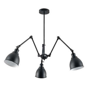 Čierne závesné svietidlo s kovovým tienidlom 70x70 cm Matilda Shade - Nice Lamps vyobraziť
