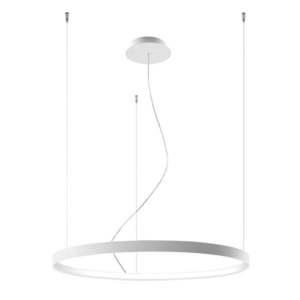 Biele závesné svietidlo Nice Lamps Ganica, ø 80 cm vyobraziť