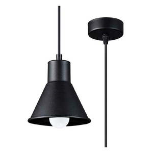 Čierne závesné svietidlo s kovovým tienidlom 14x14 cm Martina - Nice Lamps vyobraziť