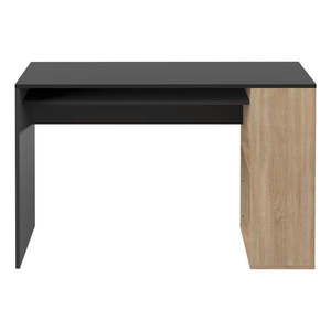 Čierny pracovný stôl v dekore duba 114x50 cm Yale - TemaHome vyobraziť