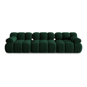 Zelená zamatová pohovka 282 cm Bellis – Micadoni Home vyobraziť
