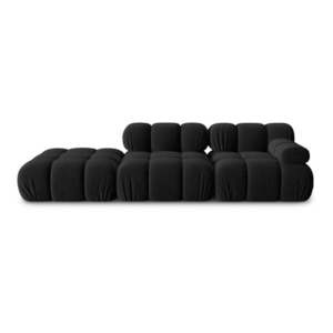 Čierna zamatová pohovka 282 cm Bellis – Micadoni Home vyobraziť