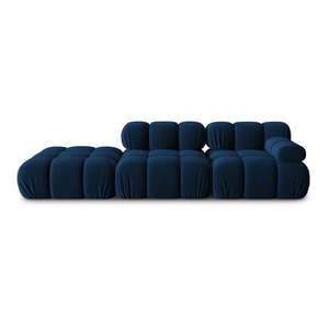 Modrá zamatová pohovka 282 cm Bellis – Micadoni Home vyobraziť