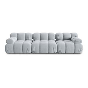 Svetlomodrá zamatová pohovka 282 cm Bellis – Micadoni Home vyobraziť