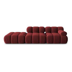 Červená zamatová pohovka 282 cm Bellis – Micadoni Home vyobraziť