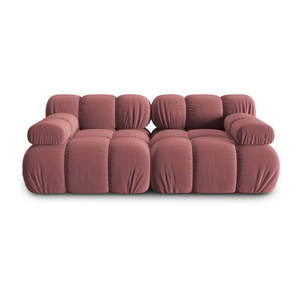 Ružová zamatová pohovka 188 cm Bellis – Micadoni Home vyobraziť