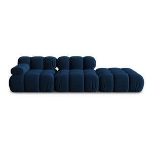 Modrá zamatová pohovka 282 cm Bellis – Micadoni Home vyobraziť