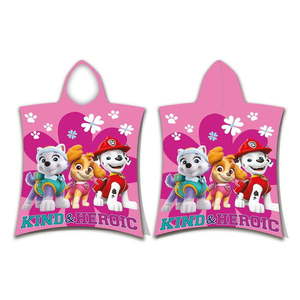 Ružové froté detské pončo Paw Patrol – Jerry Fabrics vyobraziť
