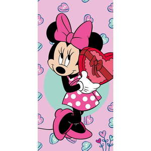 Ružová froté detská osuška 70x140 cm Minnie - Jerry Fabrics vyobraziť