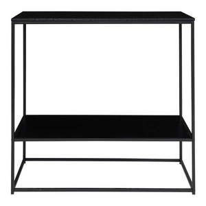 Čierny konzolový stolík s čiernou doskou 80x36 cm Vita – House Nordic vyobraziť