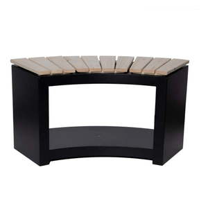 Čierna záhradná lavica Curved - Esschert Design vyobraziť