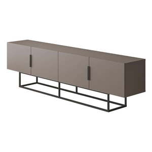 Sivo-béžový TV stolík 200x55 cm Titan – Marckeric vyobraziť