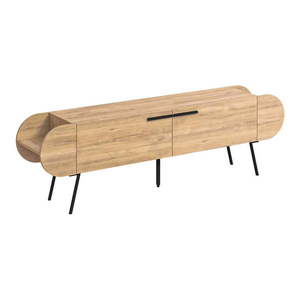 TV stolík v dekore duba v prírodnej farbe 195x57 cm Saluso – Marckeric vyobraziť