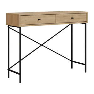 Konzolový stolík s doskou v dubovom dekore v prírodnej farbe 35x110 cm Titan – Marckeric vyobraziť