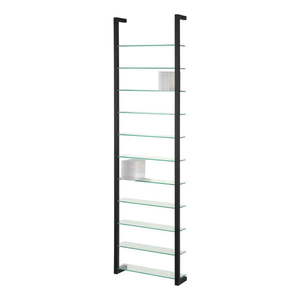 Čierna kovová polica 46 cm Cubic – Spinder Design vyobraziť
